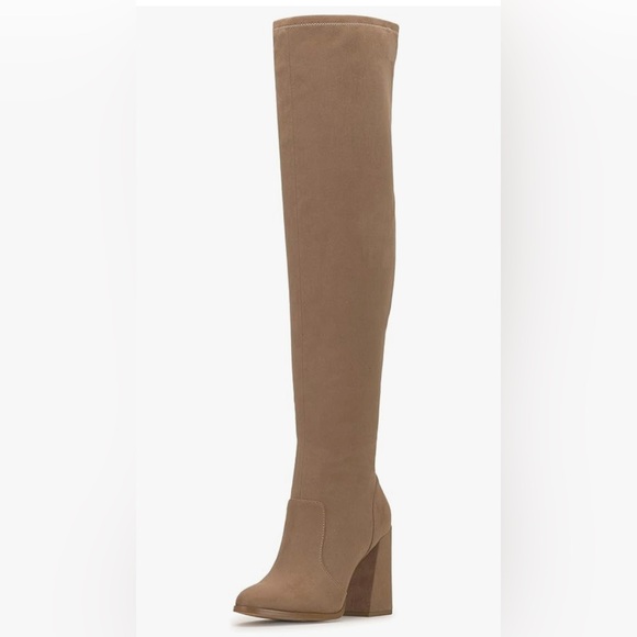 Jessica Simpson Sandstone Britten Suede Over-the-Knee Boots sz 9 wide calf - Picture 2 of 6